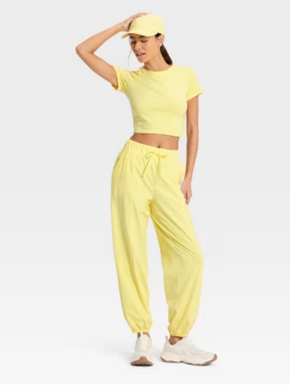 NWT Joylab Women's Washed Yellow Jersey Jogger Pants - Picture 3 of 8
